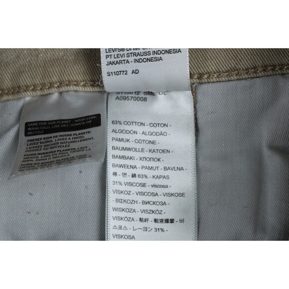 Levi's 311 Shaping Skinny Button Fly Stretch Denim Jeans Beige Size 30 Casual - Picture 11 of 16